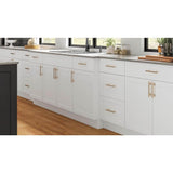 PELHAM & WHITE Keyport Shaker 36 in. W x 24 in. D x 34.5 in. H Plywood Tool-Free Ready To Assemble Sink Base Kitchen Cabinet in White