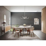 Progress Lighting Pivot LED Collection 6-Light Satin White Frosted Glass LED Modern Chandelier Light