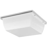 Progress Lighting Hard-Nox 11-in W White Outdoor Flush Mount Light