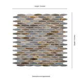 MSI Savoy Interlocking 12 in. x 12 in. x 8mm Glass Mesh-Mounted Mosaic Tile (10 sq. ft. / case)