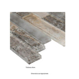 MSI Savoy Interlocking 12 in. x 12 in. x 8mm Glass Mesh-Mounted Mosaic Tile (10 sq. ft. / case)
