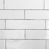 Lancaster Bianco White 3x12 Polished Ceramic Subway Wall Tile
