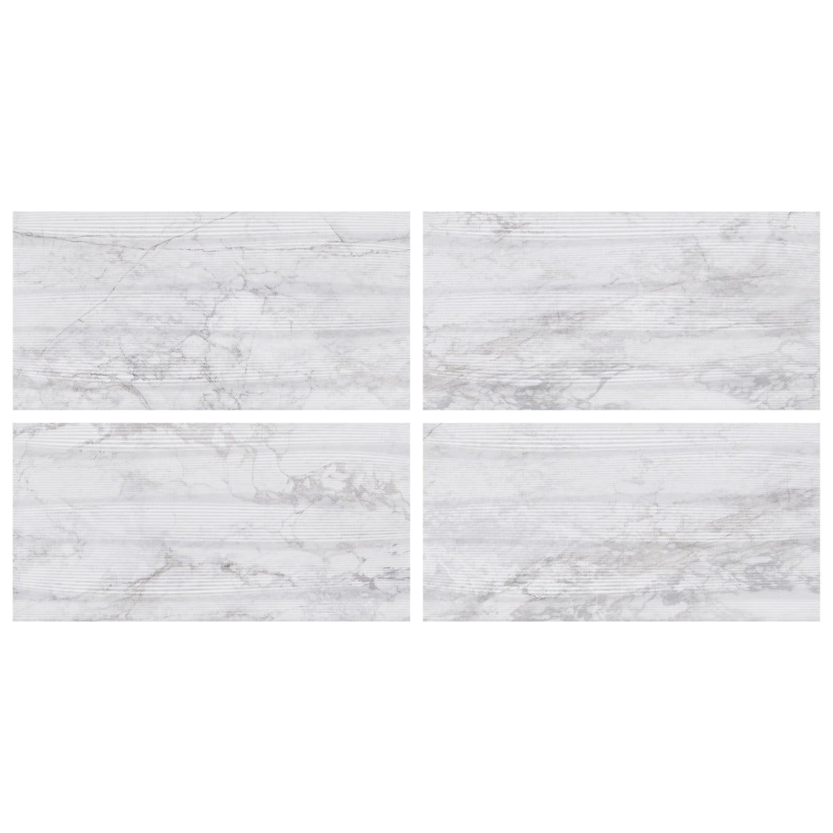 Autograph Vibe Caldia Oro White 24x48 3D Textured Marble Look Matte Porcelain Tile