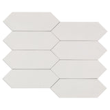 Lux Tile Aliante White 4x12 Picket Matte Porcelain Tile