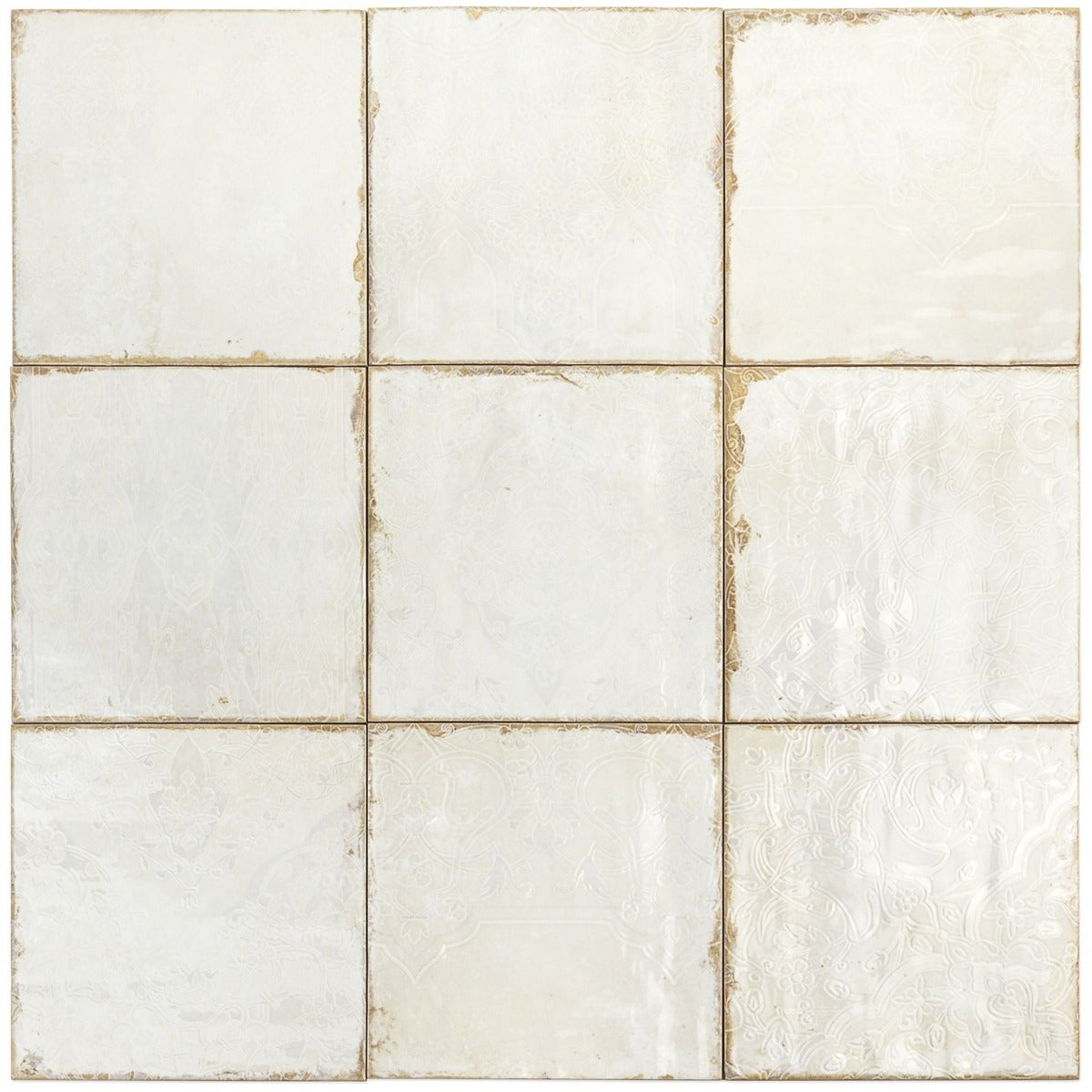 Angela Harris Dunmore Tirreno Decor 8x8 Polished Ceramic Wall Tile - White