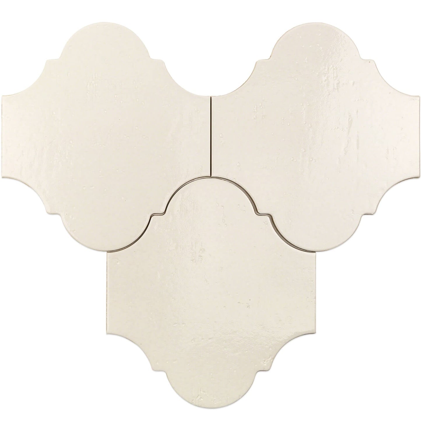 Cavallo Swiss Coffee Beige 8x10 Arabesque Glossy Porcelain Tile