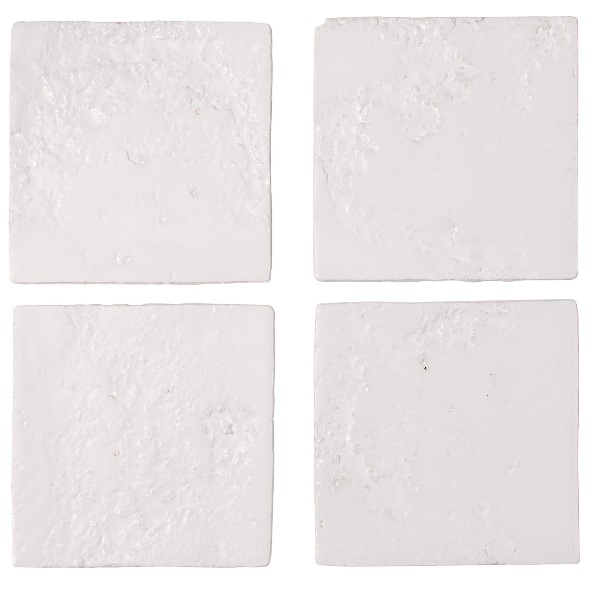 Navari White 5x5 Textured Glossy Ceramic Tile by Lux Tile