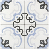 Bella Met Blue 9x9 Matte Porcelain Tile - Lux Tile