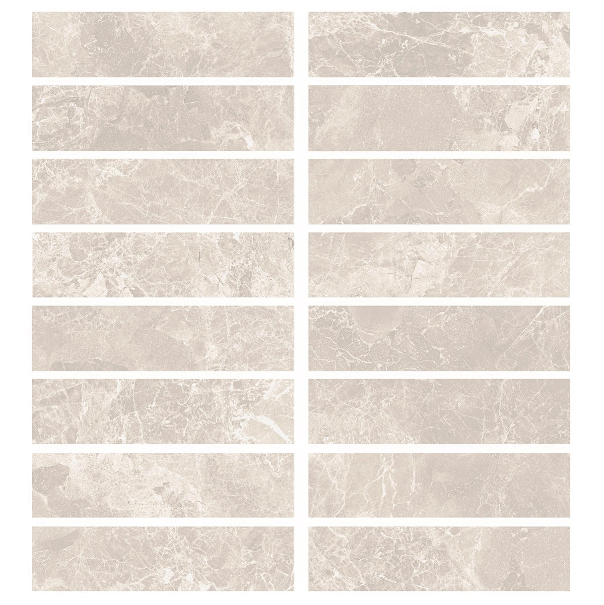 Lux Tile Marmo Perfetto Crema Beige 4x16 Semi-Polished Porcelain Tile