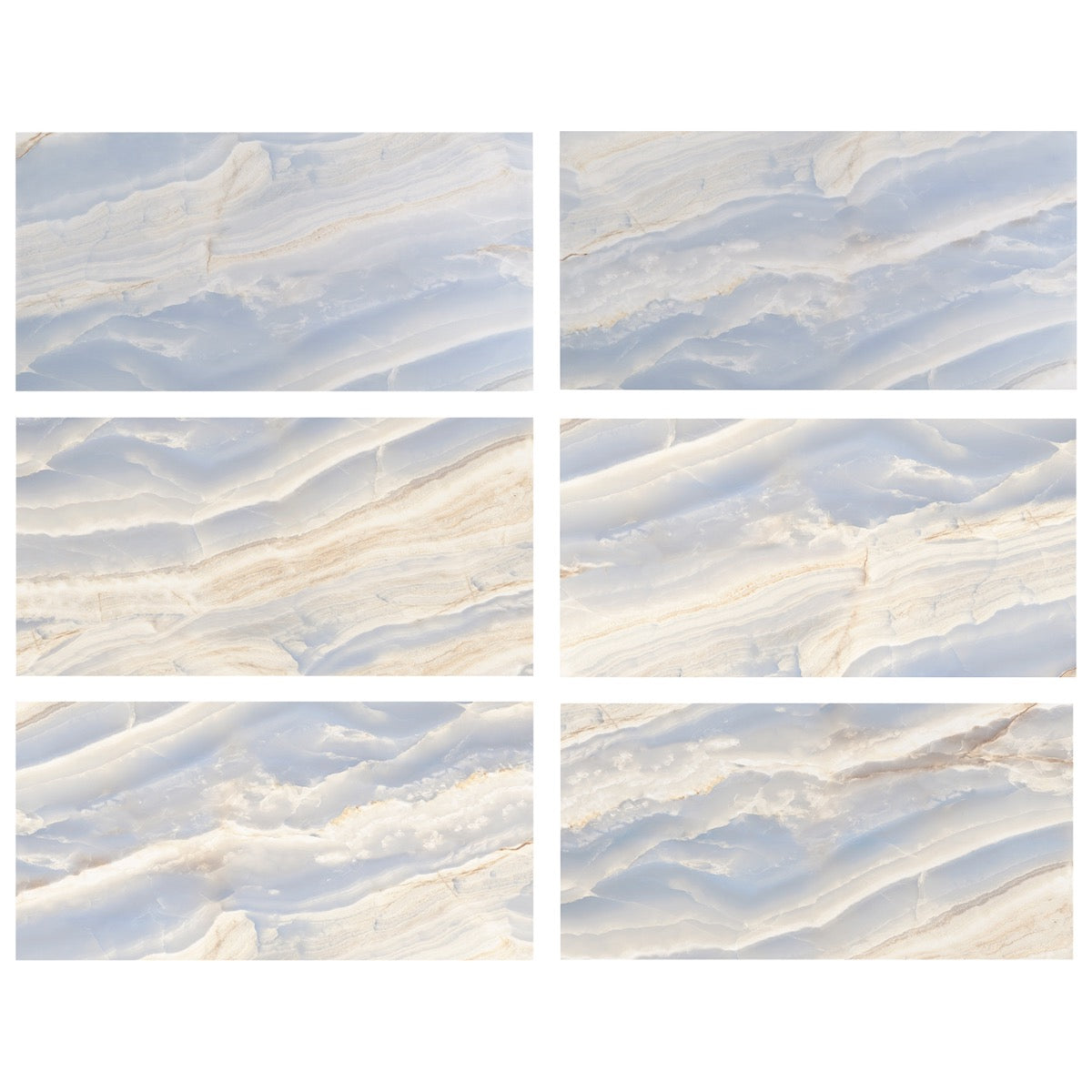 Tilebar Lumina Onyx Blue 24x48 Polished Porcelain Tile