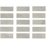 Tilebar Enigma Light Gray 2x8 Textured Polished Ceramic Subway Wall Tile