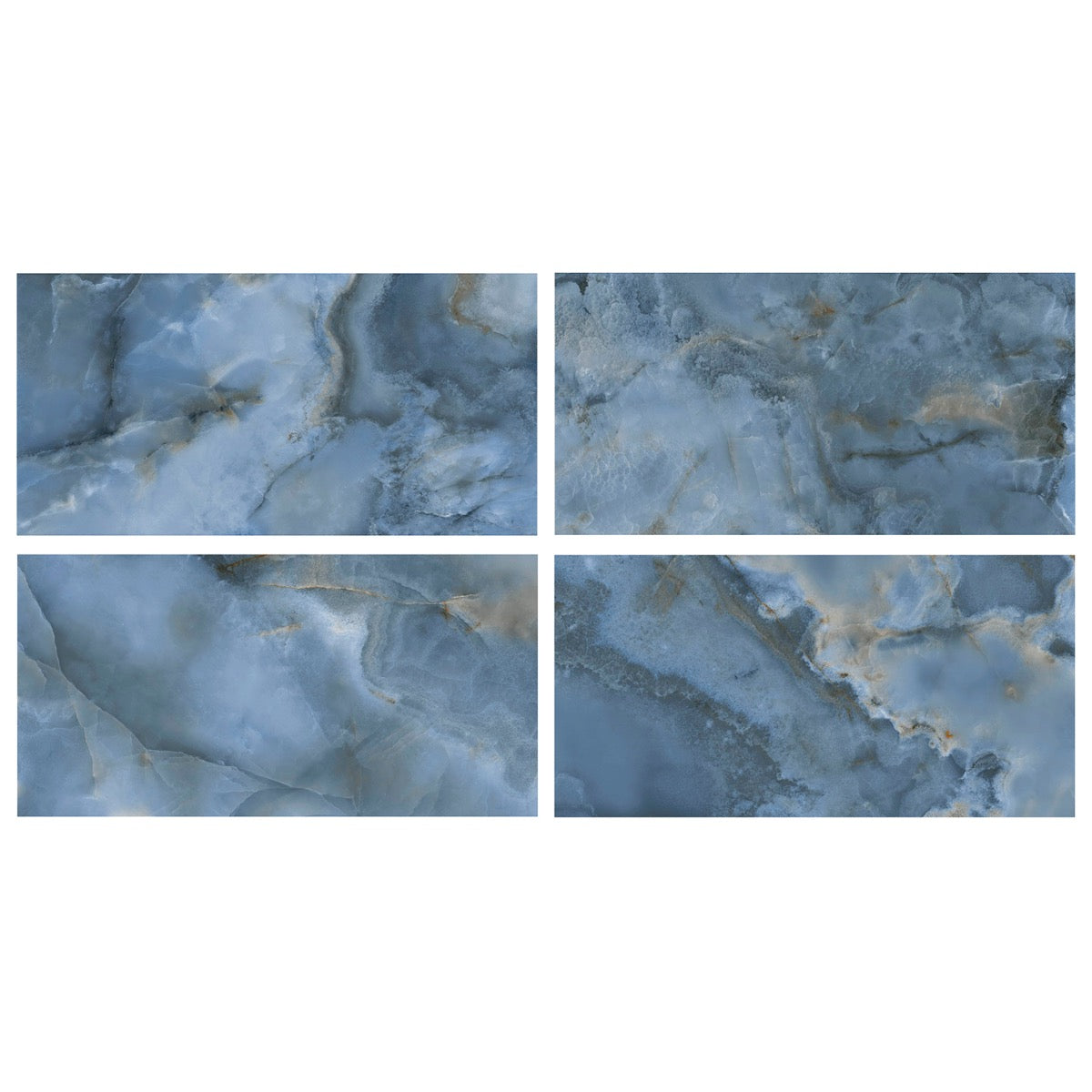 Jewel Onyx Blue 24x48 Polished Porcelain Tile by Lux Tile