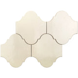 Cavallo Swiss Coffee Beige 8x10 Arabesque Glossy Porcelain Tile