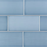 Vector Azul Blue 4x8 Polished Ceramic Subway Tile - Made in Spain