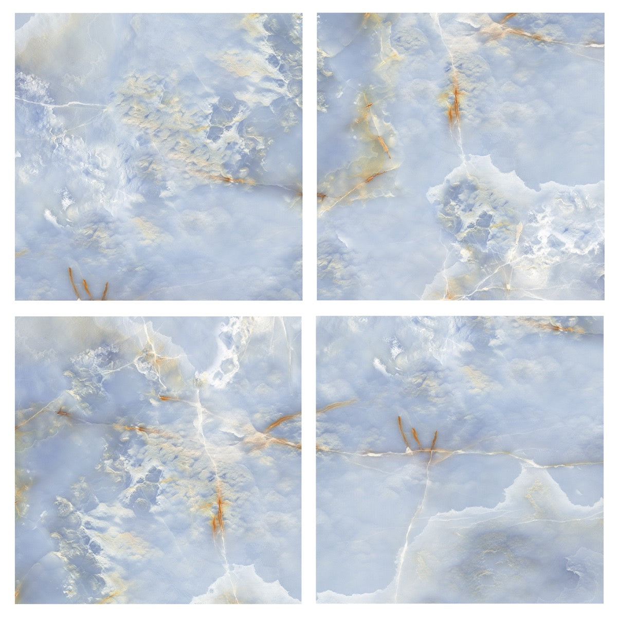 Tilebar Lumina Onyx Caspian Blue 24x24 Polished Porcelain Tile