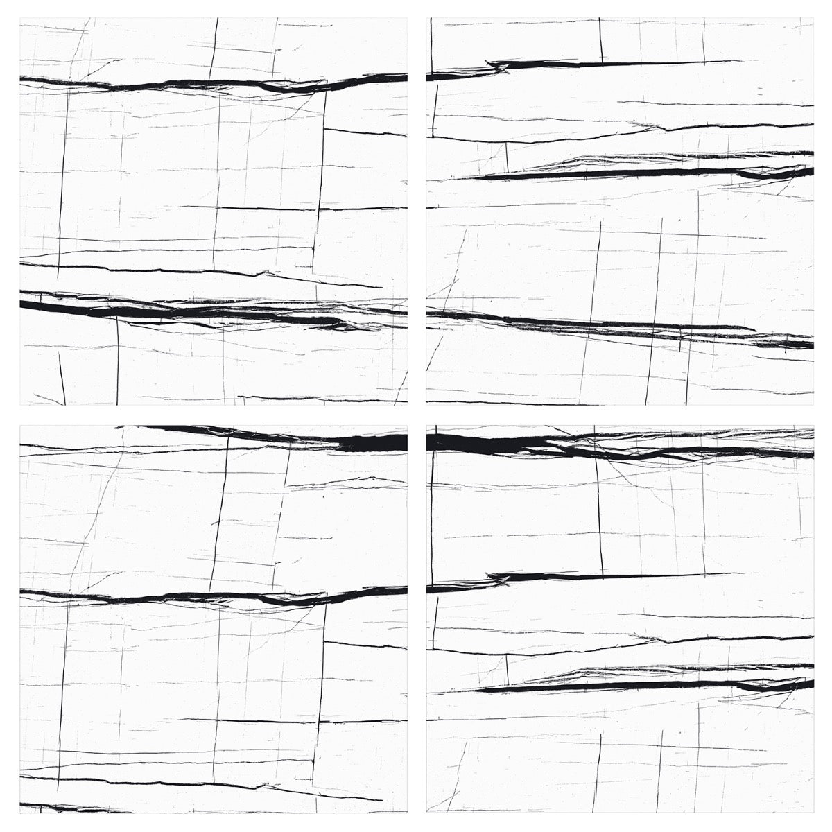 Lumina Sahara Noir Black & White 24x24 Polished Porcelain Tile