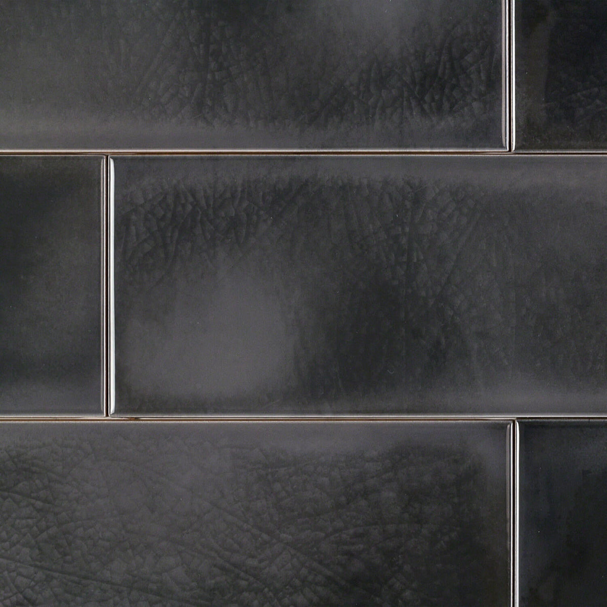 Diesel Camp Smoke Black 4x12 Glossy Ceramic Subway Tile - Lux Tile