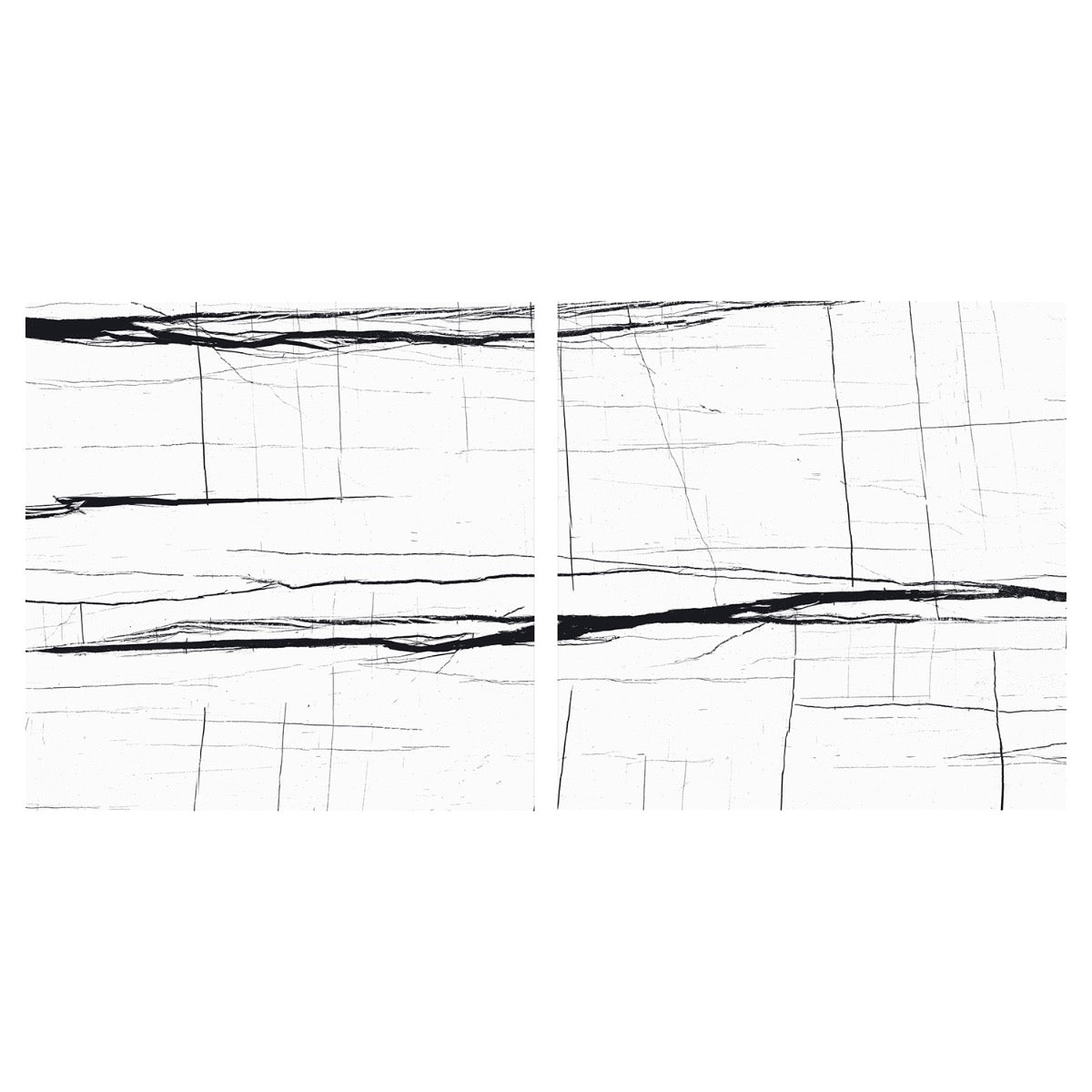 Lumina Sahara Noir Black & White 24x24 Polished Porcelain Tile