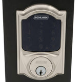 Schlage Camelot Satin Nickel Connect Wink Smart Deadbolt with Georgian Hall/Closet Knob, Z-Wave
