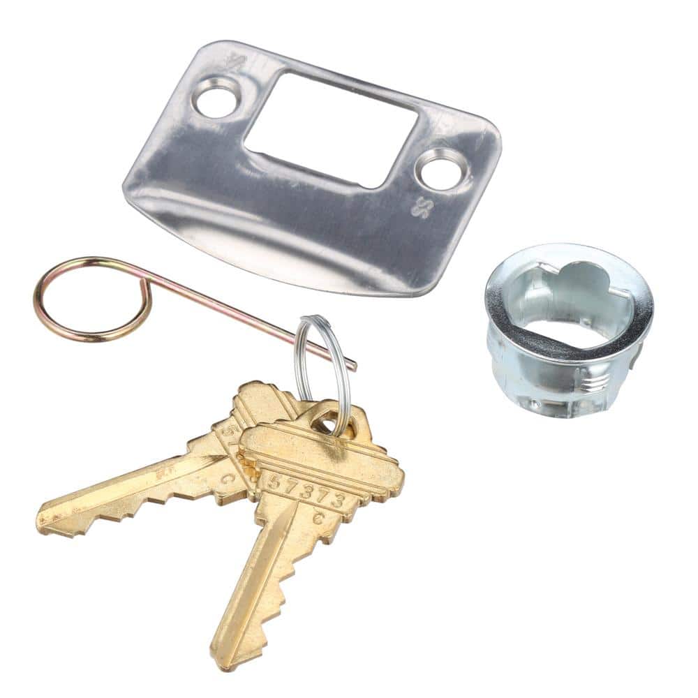 Schlage Satin Chrome Single Cylinder Deadbolt with Bell Entry Door Knob Combo Pack