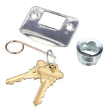 Schlage Satin Chrome Single Cylinder Deadbolt with Bell Entry Door Knob Combo Pack