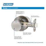 Schlage Plymouth Single Cylinder Bright Brass Knob Combo Pack with Deadbolt