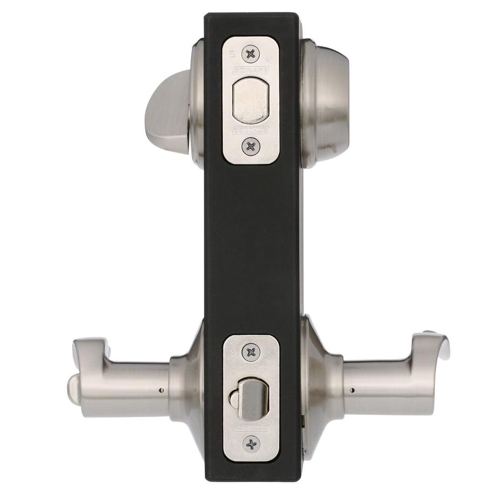 Schlage Sacramento Satin Nickel Single Cylinder Deadbolt and Keyed Entry Door Lever Combo Pack