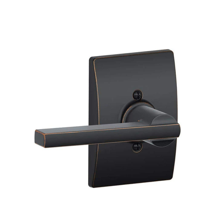 Schlage Latitude Aged Bronze Dummy Door Lever with Century Trim