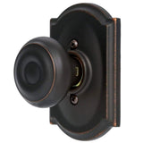 Schlage Georgian Aged Bronze Dummy Door Knob with Camelot Trim