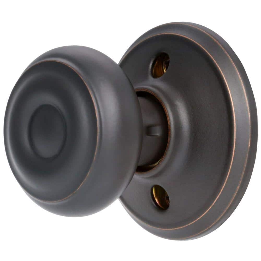 Schlage Modern/Contemporary Aged Bronze Dummy Knob – Universal Handing (Right or Left)