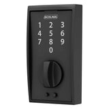 Schlage Century Matte Black Touch Electronic Keyless Deadbolt, BE375 V CEN 622