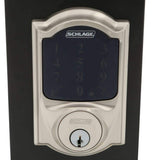 Schlage Camelot Satin Nickel Connect Smart Door Lock with Alarm (2-Pack)