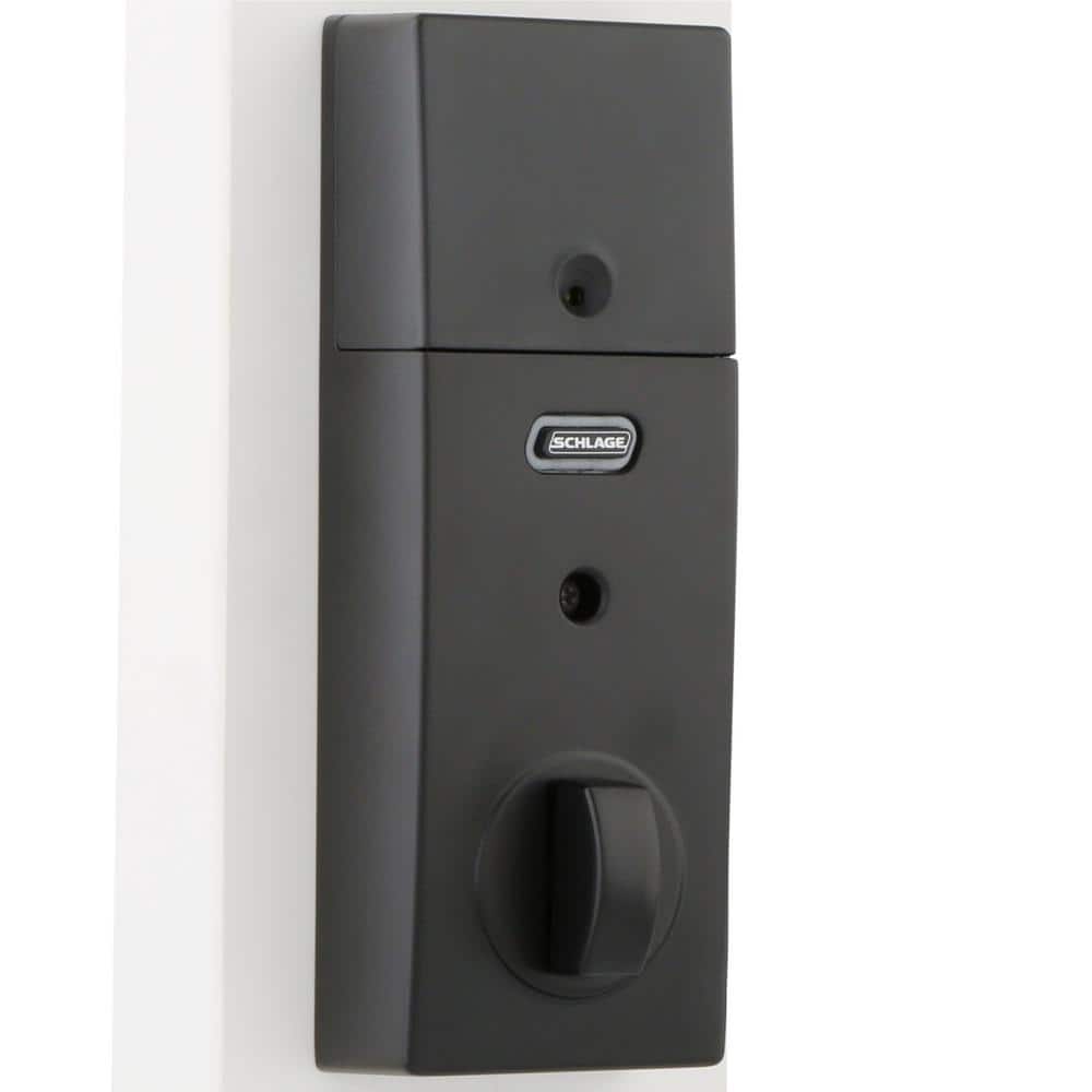 Schlage Century Matte Black Sense Smart Door Lock, Bluetooth, Single-Cylinder Deadbolt