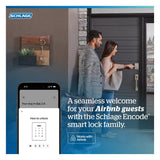 Schlage Century Matte Black Electronic Encode Smart WiFi Deadbolt with Alarm