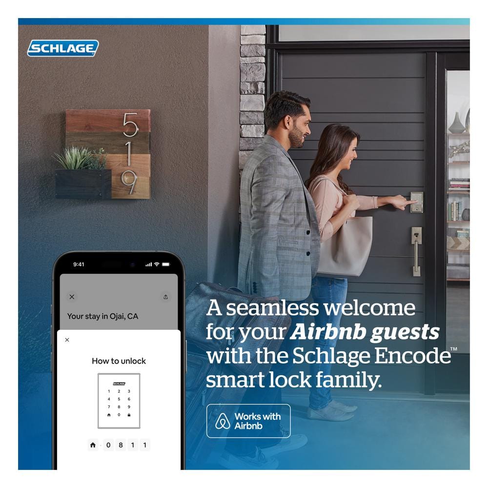 Schlage Camelot Aged Bronze Encode Smart WiFi Lock with Alarm