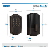 Schlage Camelot Aged Bronze Encode Smart WiFi Lock with Alarm