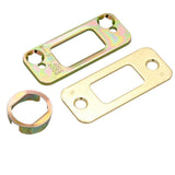 Schlage Camelot Bright Brass Connect Smart Lock with Alarm and Georgian Door Knob Handleset