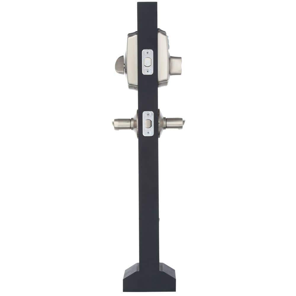 Schlage Camelot Satin Nickel Electronic Keypad Deadbolt with Accent Door Lever