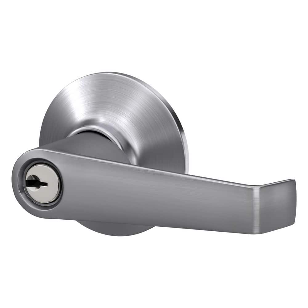 Schlage F80 Elan Satin Chrome Light Commercial Storeroom Keyed Lever (Universal)