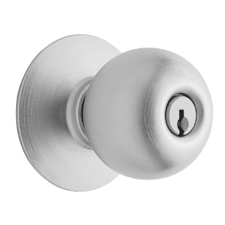 Schlage Orbit Satin Chrome Light Commercial Storeroom Door Knob – F80CS V ORB 626