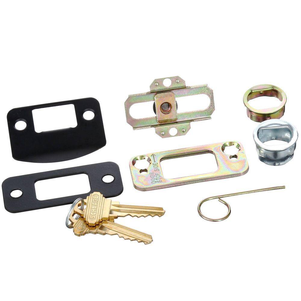 Schlage Wakefield Aged Bronze Single Cylinder Deadbolt with Siena Knob Door Handleset