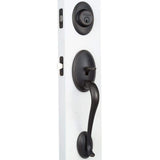 Schlage Wakefield Aged Bronze Single Cylinder Deadbolt with Siena Knob Door Handleset