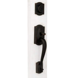 Schlage Camelot Aged Bronze Left-Handed Accent Lever Dummy Door Handleset