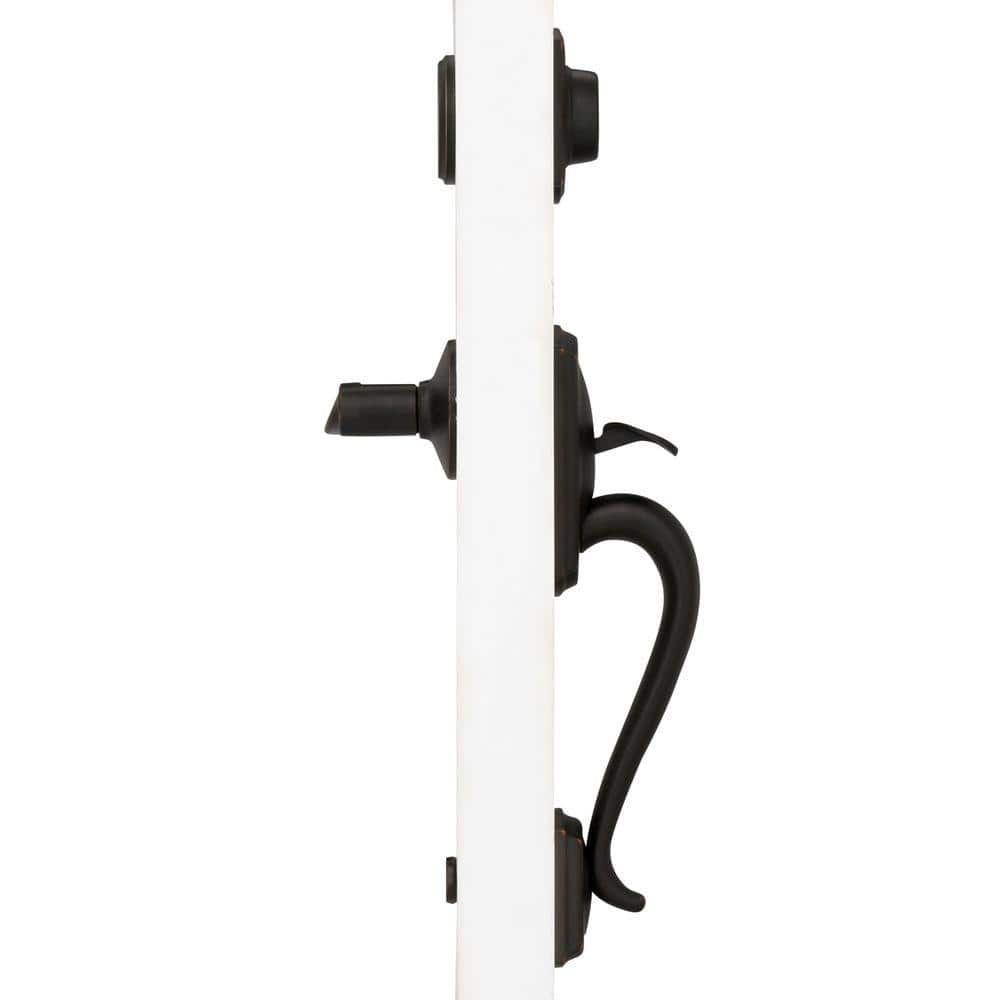 Schlage Camelot Aged Bronze Left-Handed Accent Lever Dummy Door Handleset