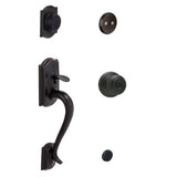 Camelot Aged Bronze Georgian Knob Dummy Door Handleset by Schlage