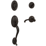 Schlage Custom Wakefield Aged Bronze Single Cylinder Door Handleset with Whitney Lever