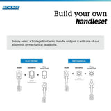 Schlage Plymouth Satin Nickel Entry Door Handle with Right-Handed Flair Lever