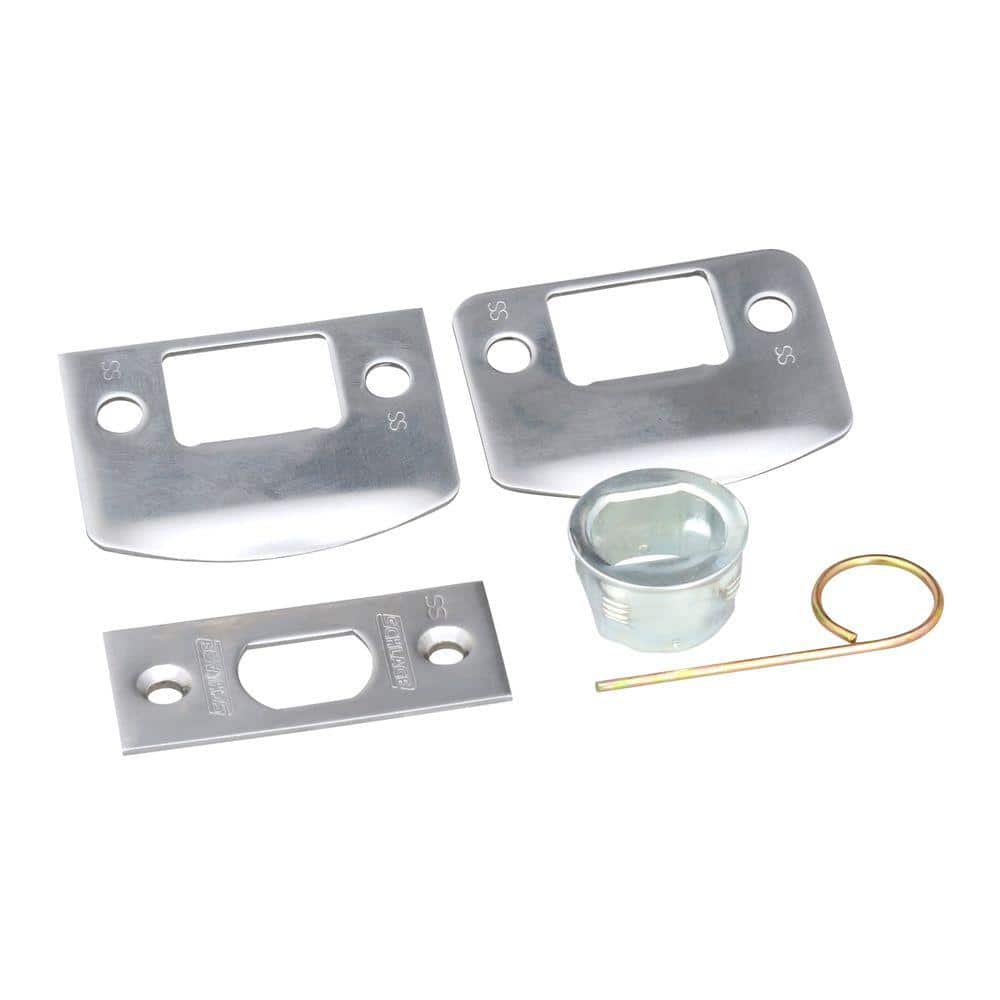 Schlage Plymouth Satin Nickel Entry Door Handle with Right-Handed Flair Lever