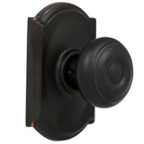 Schlage Georgian Aged Bronze Passage Hall/Closet Door Knob with Camelot Trim