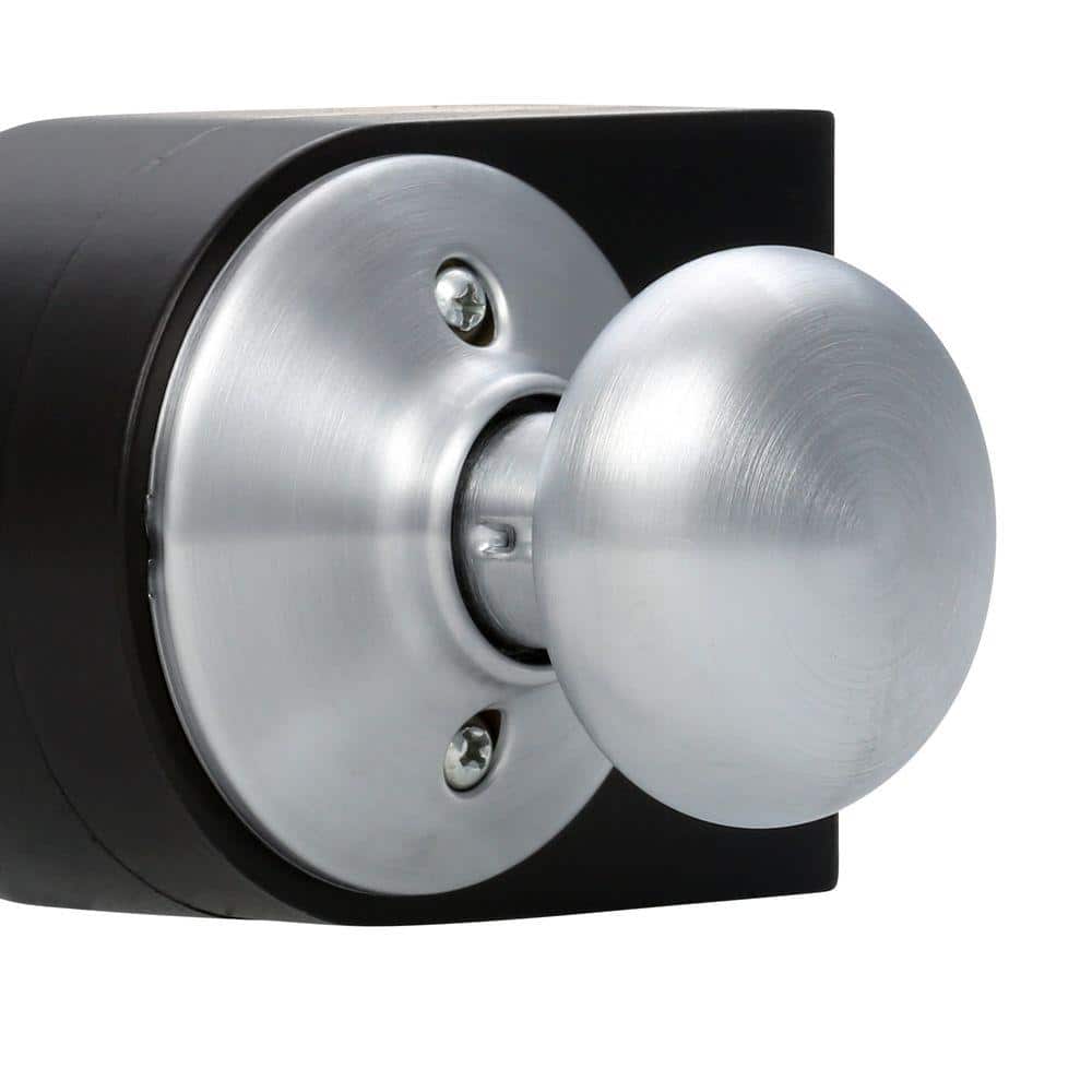 Schlage Plymouth Satin Chrome Passage Door Knob, Right or Left Handed, F10 PLY 626